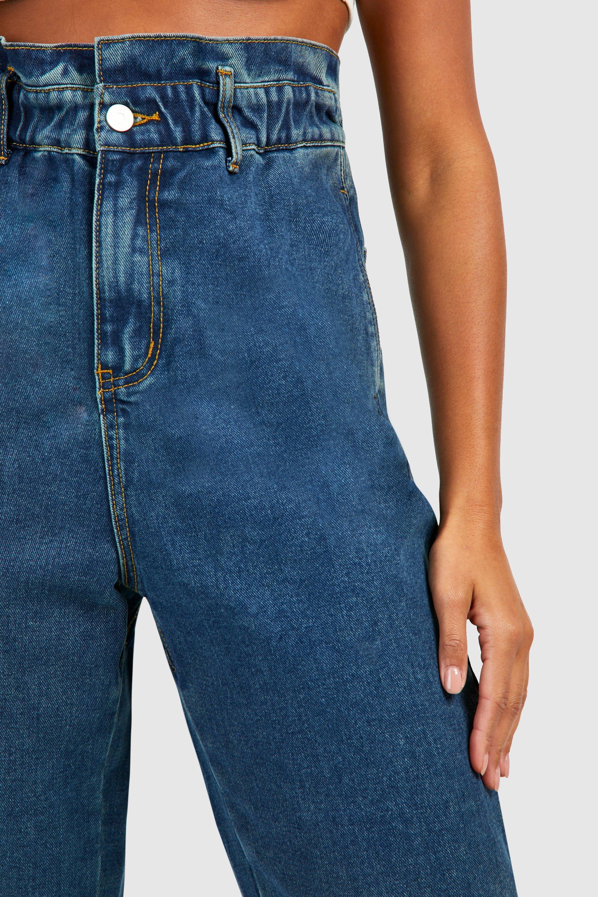 Boohoo best sale paperbag jeans